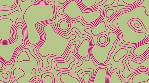 Abstract Topographic Map Contour Lines Pink Seamless Vector Pattern Video stock 317103253