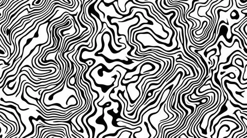 Abstract topographic map contour lines pattern in black and white for artis.. Stock Illustration