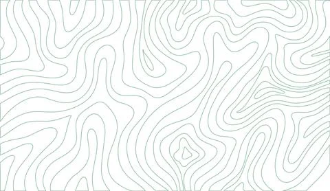 Abstract Topographic Map Contour Lines Pattern Green And White Background Stock Illustration
