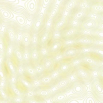 Abstract Topographic Map Contour Lines Pattern in Green and Gold on White イラスト素材