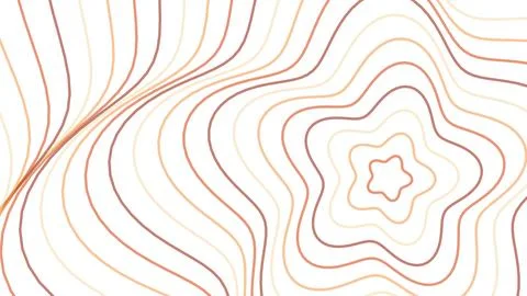 Abstract topographic map with contour lines in warm tones Stock Illustration