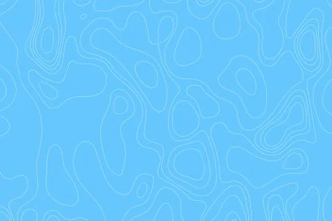 Abstract topographic map lines on blue background. . Stock Illustration