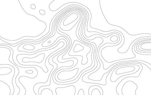 Abstract topographic map lines. Illustrazione stock