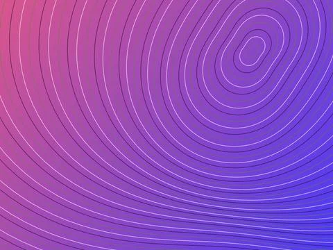 Abstract Topographic Map Pattern Background with Purple and Pink Gradient a.. Stock Illustration