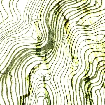 Abstract topographic map pattern featuring flowing green contour lines Stock Illustration