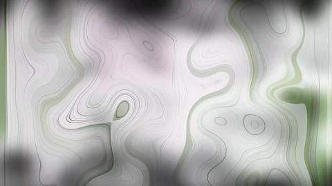 Abstract Topographic Map Pattern with Green Accents Stock Illustration