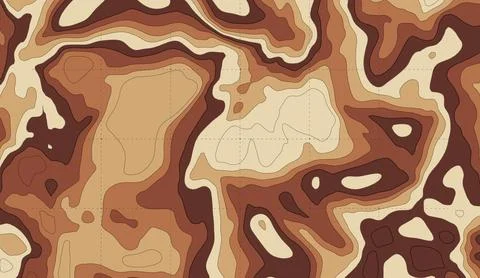 Abstract topographic map showing earth contour lines Stock Illustration