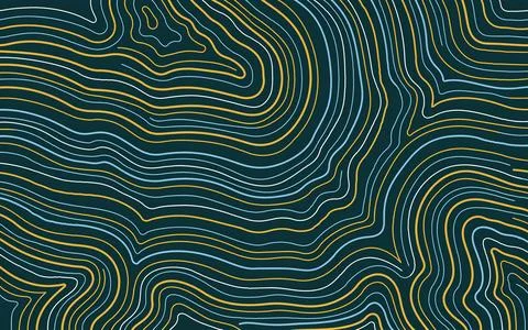 Abstract topographic map style background, with flowing parallel, lines in .. Stock Illustration