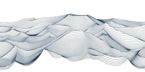 Abstract topographic map with undulating geometric lines 스톡 일러스트