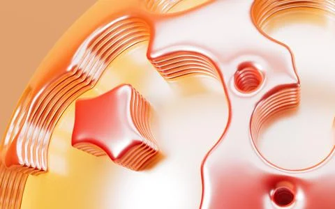 Abstract topographical background, 3d rendering. Stock Illustration