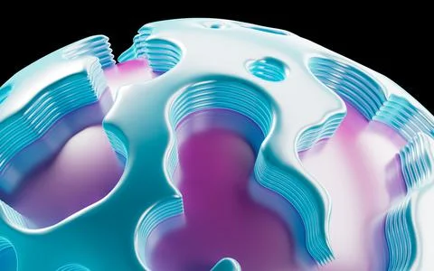 Abstract topographical background, 3d rendering. Stock Illustration