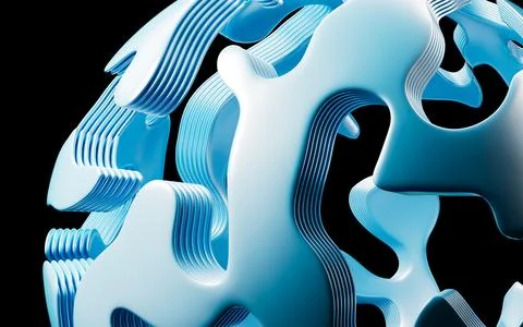 Abstract topographical background, 3d rendering. Stock Illustration