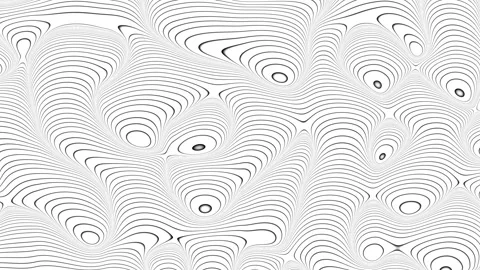 Abstract topography white stripes background motion loop footage video with geo Stock Footage 340572002