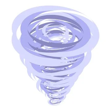 Abstract tornado is spinning, creating vortex, natural disaster illustration Stock Illustration