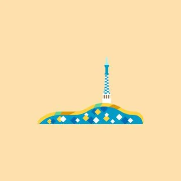 Abstract tower with mosaic. Stock Illustration