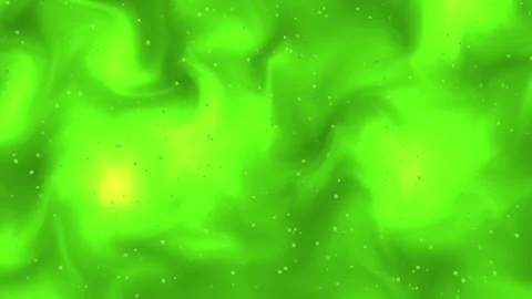 Abstract Toxic Green Liquid Motion Loop Glowing Slime and Particles Stock Footage 345719118