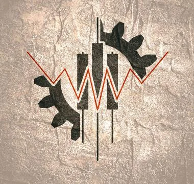 Abstract trading emblem Illustrazione stock