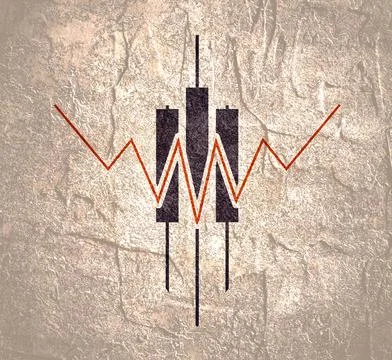 Abstract trading emblem Illustrazione stock