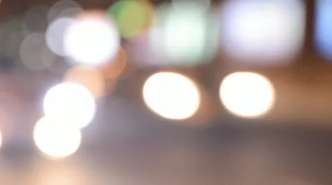 Abstract traffic light background of busy big city night Stock Footage 12009108