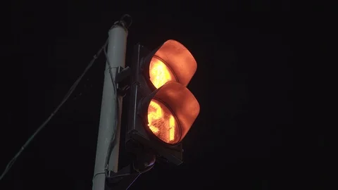 Abstract traffic lights at night. Red color of the traffic light with numbers Stock Footage 116672517