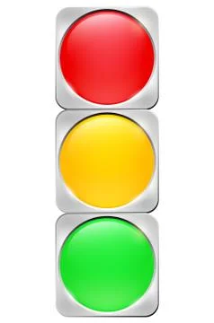 Abstract traffic lights on white background Stock Illustration