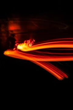 Abstract trails of moving flames Stock Illustration