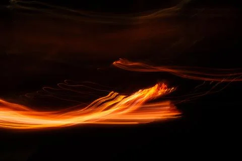 Abstract trails of moving flames Stock Photos