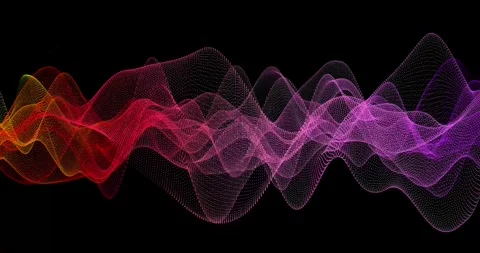 Abstract trails of particles undulate across a dark background, creating dyn Stock Footage 325740322