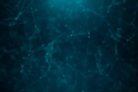 Abstract transfer big technology. Digital landscape with Global connecting, low Stock Illustration