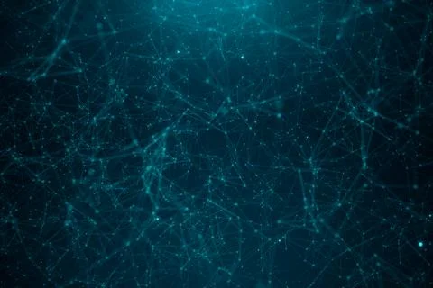 Abstract transfer big technology. Digital landscape with Global connecting, low Stock Illustration