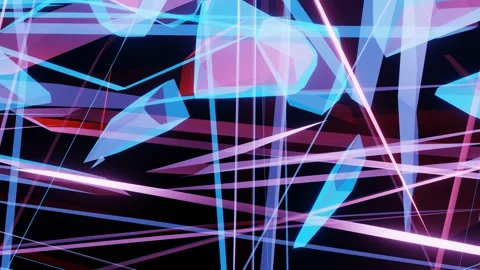 Abstract transformation of multicolored crystals on a dark background Stock Footage 159594367