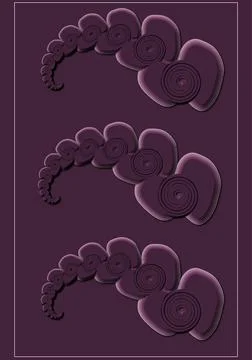 Abstract transformed figures on a dark background for the design of banners, Stock Illustration
