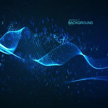 Abstract transforming virtual space. Stock Illustration
