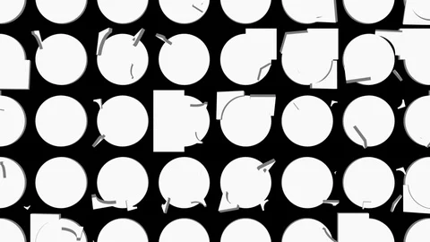 Abstract transition with circles pattern. Alpha channel Stock Footage 113945229