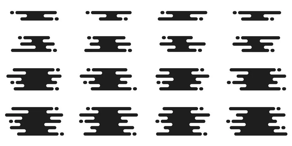 Abstract transition elements. Melting lines geometric pattern. Fluid flow splash Stock Illustration