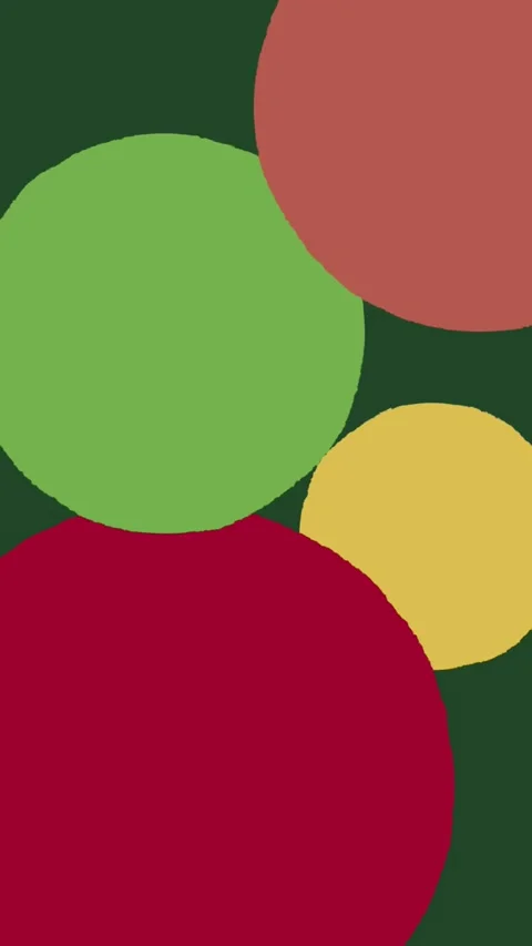 Abstract transition loop with colorful circles appearing and wiping the screen. Stock Footage 322508254