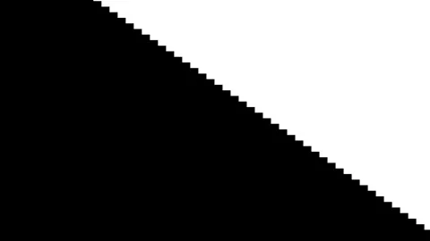 Abstract transition mask pixelated diagonal wipe alpha luma matte black whi.. Vídeo Stock 335023171