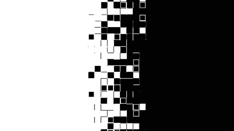 Abstract transition mask with square mosaic cells Stock Footage 156770545