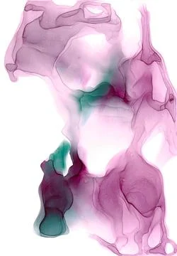Abstract translucent animals in a pink gradient with malachite inclusions Stock Illustration