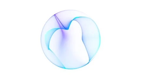 Abstract translucent blue gradient sphere light background. white backgroun.. 库存影片 330114256