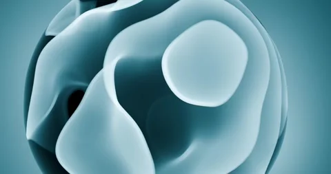 Abstract Translucent Organic Form looping animation Stock Footage 326019923