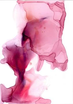 Abstract translucent pink cloud similar to a stylized woman head Stock Illustration