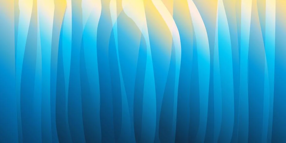 Abstract translucent round curving vertical gradient shapes pattern design .. Illustrazione stock