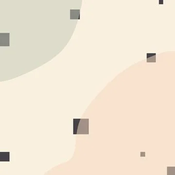 Abstract translucent shapes and squares in pattern.Cute soft art background Stock Illustration