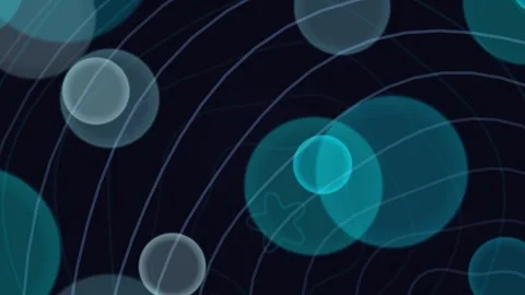 Abstract Translucent Spheres and Contour Lines Background Stock Footage 336268742