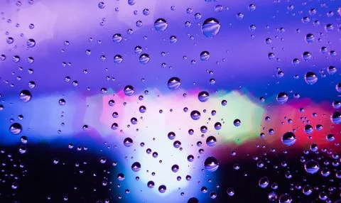 Abstract translucent water drops background, macro view Foto stock
