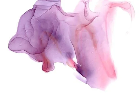 Abstract translucent watercolor cloud in a purple similar to a delicate flower Stock Illustration