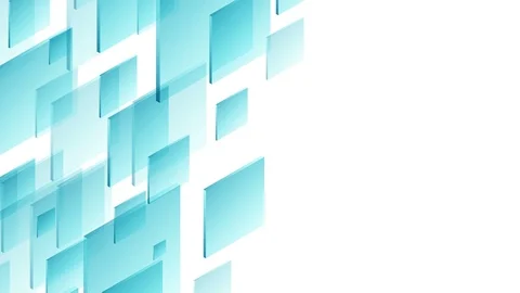 Abstract transparent 3D isometric virtual square plate moving pattern Stock-Footage 94099139