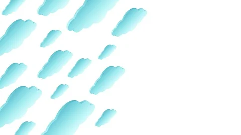 Abstract transparent 3D isometric virtual cloud plate moving pattern Stock Footage 94105272