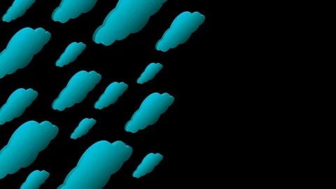 Abstract transparent 3D isometric virtual cloud plate moving pattern Stock Footage 94105311